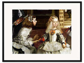 Gerahmter Kunstdruck Die Hoffräulein (Detail)