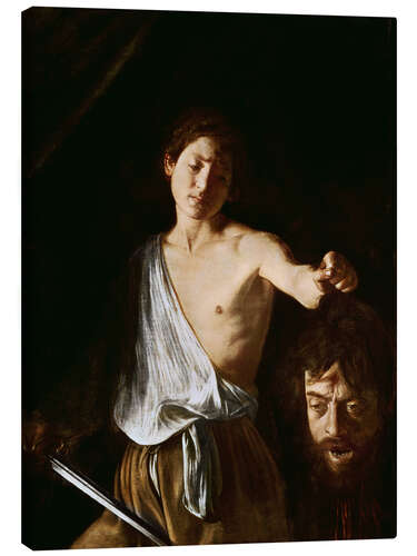 Tableau sur toile David avec la tête de Goliath