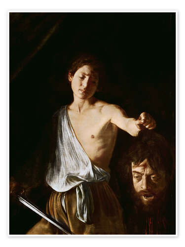 Poster Davide con la testa di Golia