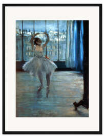 Gerahmter Kunstdruck Tänzerin vor einem Fenster