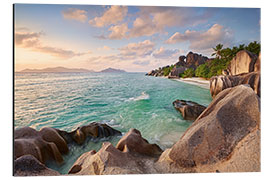 Aluminium print Welcome to La Digue