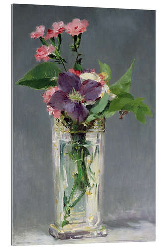 Gallery print Pinks and Clematis in a Crystal Vase