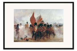 Gerahmter Kunstdruck Die Farben: vor der schottischen Garde an der Alma