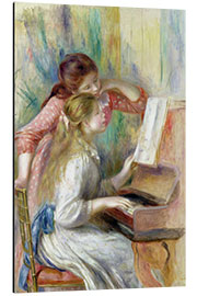 Tableau en aluminium Jeunes Filles au piano