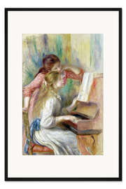 Gerahmter Kunstdruck Junge Mädchen am Klavier