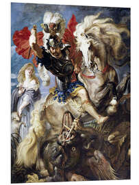 Foam board print Saint George and the Dragon