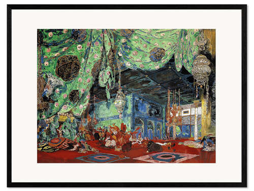 Ingelijste kunstdruk Toneelontwerp voor 'Scheherazade' van Rimsky-Korsakov