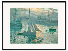 Gerahmter Kunstdruck Sonnenaufgang