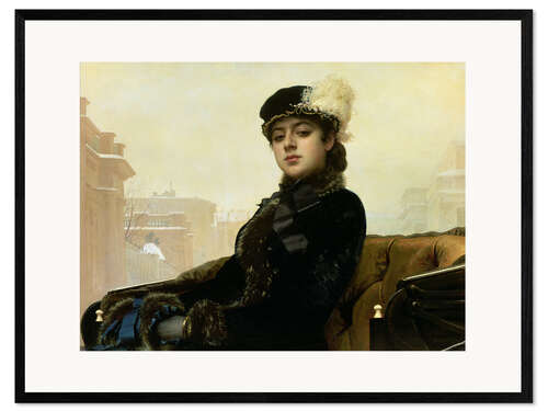Plakat artystyczny premium w ramie Portrait of an Unknown Woman