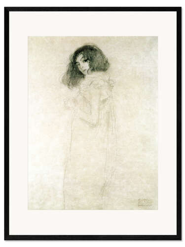 Inramat konsttryck Portrait of a young woman