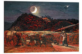 Magnettafel Kornfeld bei Mondschein