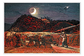 Tableau  Cornfield by Moonlight - Samuel Palmer