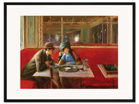 Gerahmter Kunstdruck Im Café