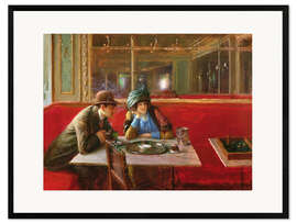 Stampa artistica con cornice At the Cafe
