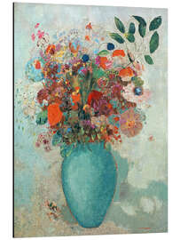 Magnettafel Blumen in einer türkisen Vase