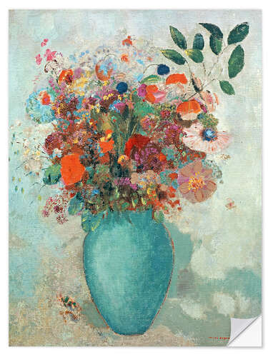 Wall sticker Flowers in a Turquoise Vase