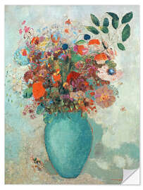 Sisustustarra Flowers in a Turquoise Vase