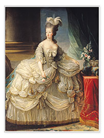 Wall print  Marie Antoinette, Queen of France - Elisabeth Louise Vigee-Lebrun