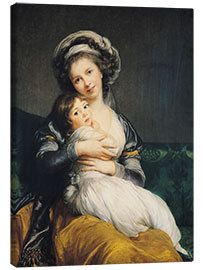 Lienzo  Autorretrato con turbante y niño - Elisabeth Louise Vigee-Lebrun