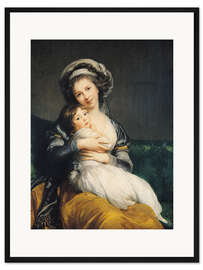 Gerahmter Kunstdruck Selbstporträt mit Turban und Kind