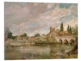 Tableau en plexi-alu Le pont de Harnham et la cathédrale de Salisbury