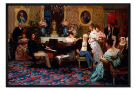 Gerahmter Kunstdruck Chopin spielt im Salon des Prinzen Radziwill 