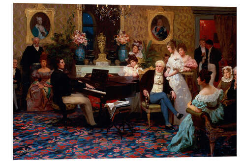 Foam board print Chopin plays in Prince Radziwill's salon