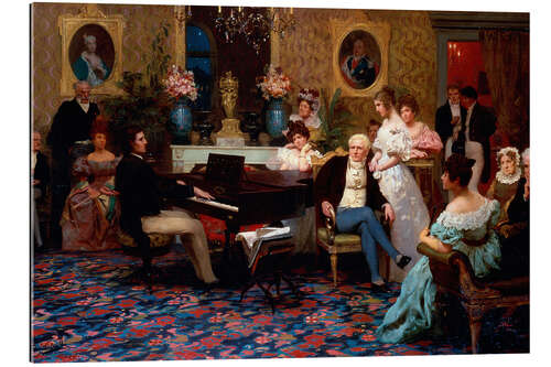 Galleritryk Chopin plays in Prince Radziwill's salon