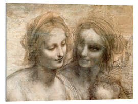 Magnettafel Köpfe von der Heiligen und Jungfrau und der Heiligen Anna (Detail)