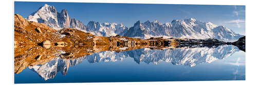 Foam board print Lac de Chésery, Mont Blanc, Alps