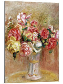 Tableau en aluminium Roses dans un vase de Sèvres