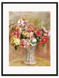 Gerahmter Kunstdruck Rosen in einer Sèvresvase