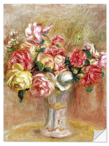 Naklejka na ścianę Roses in a Sèvres vase