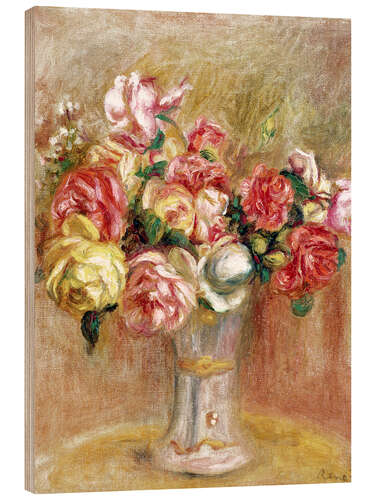 Puutaulu Roses in a Sèvres vase