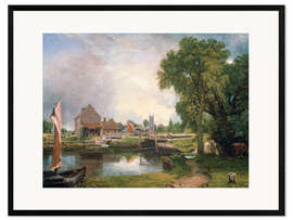 Gerahmter Kunstdruck Dedham Lock und Mill