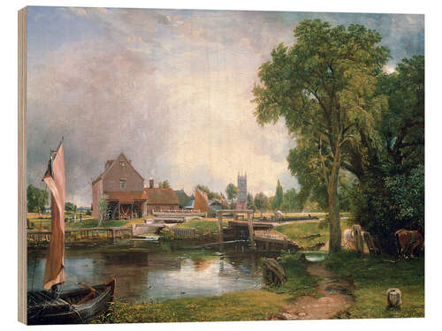 Tableau en bois Écluse et usine de Dedham