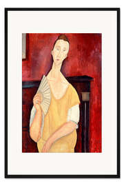 Gerahmter Kunstdruck Dame mit Fächer
