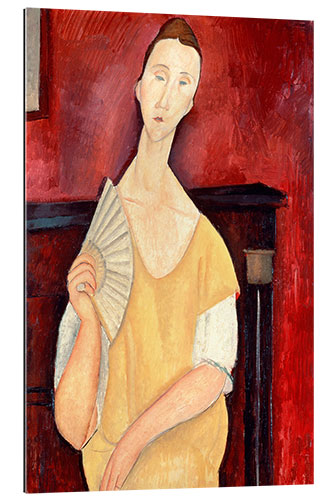 Quadro em plexi-alumínio Woman with a Fan