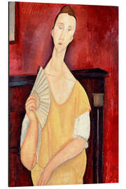 Magnettafel Dame mit Fächer