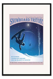 Gerahmter Kunstdruck Snowboard Triton