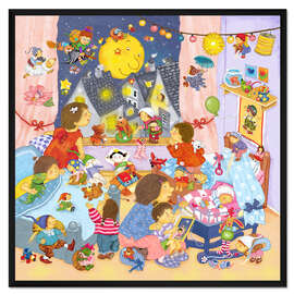 Gerahmter Kunstdruck Sandmännchen im Kinderzimmer