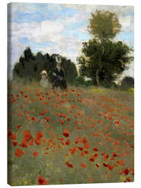 Canvastavla  Poppies (detail) - Claude Monet