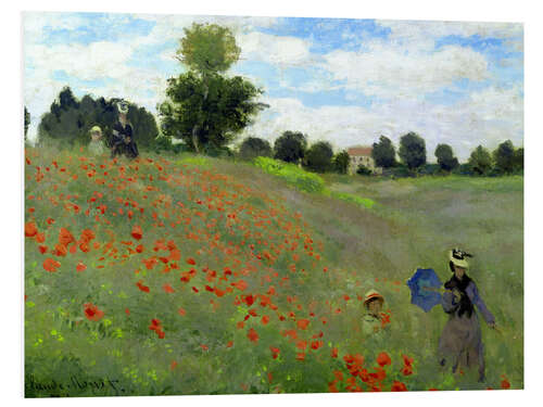 Foam board print Poppy field at Argenteuil (detail)