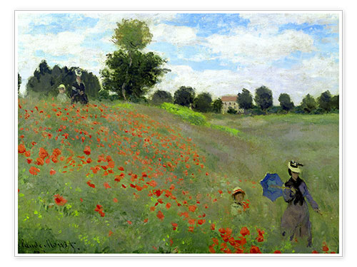 Poster Poppy field at Argenteuil (detail)