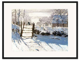 Gerahmter Kunstdruck Die Elster (Detail)