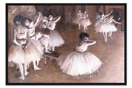 Gerahmter Kunstdruck Ballettprobe auf der Bühne