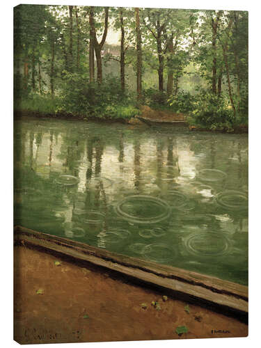 Canvas print The Yerres in the rain