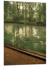 Foam board print The Yerres in the rain