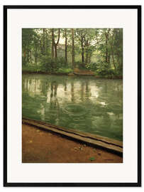 Impression artistique encadrée L'Yerres, pluie - Gustave Caillebotte