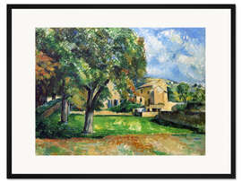 Gerahmter Kunstdruck Kastanienbäume und Bauernhof...